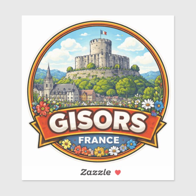 Gisors France  Sticker (Sheet)