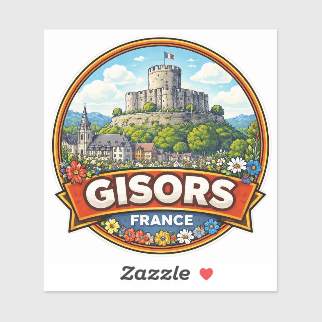 Gisors France  Sticker (Sheet)