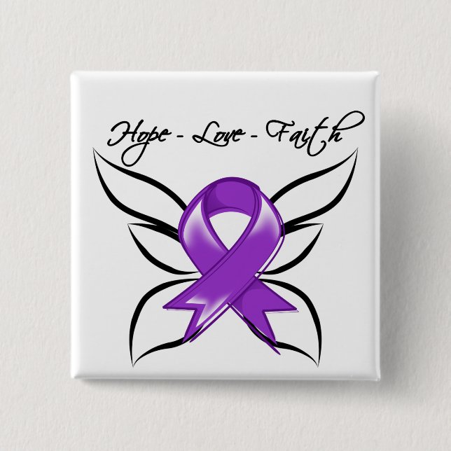 GIST Cancer Hope Love Faith Button (Front)