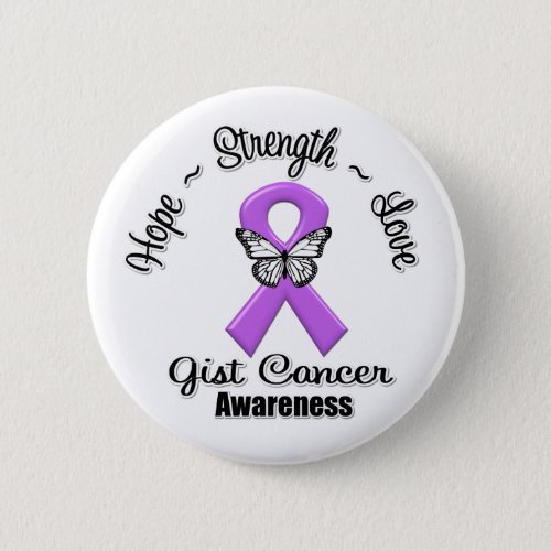 GIST Cancer Hope Strength Love Pinback Button