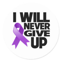 GIST Cancer I Will Never Give Up Classic Round Sticker