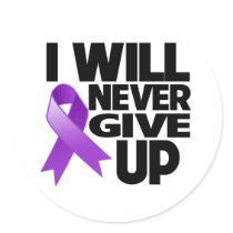 GIST Cancer I Will Never Give Up Classic Round Sticker