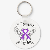 GIST Cancer In Memory of My Hero Keychain