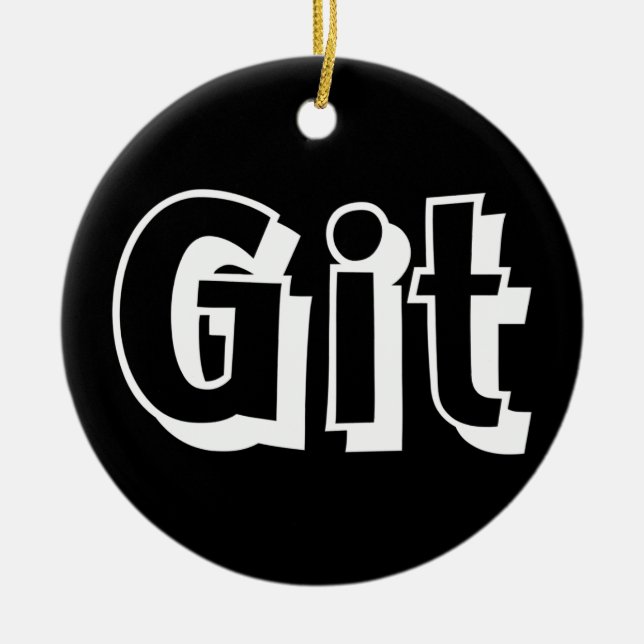 Git Ceramic Ornament (Front)