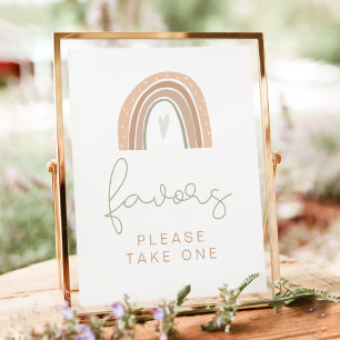 GITA Pastel Rainbow Favors Tag Poster