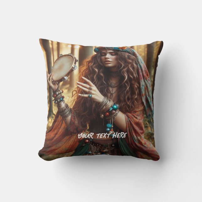 Gitana Throw Pillow (Front)