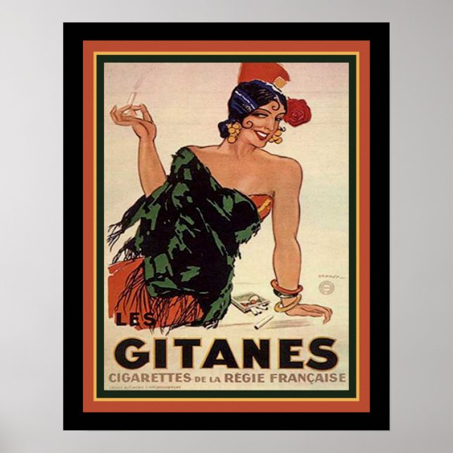 Gitanes 1931 Art Deco Cigarette Ad Poster (Front)