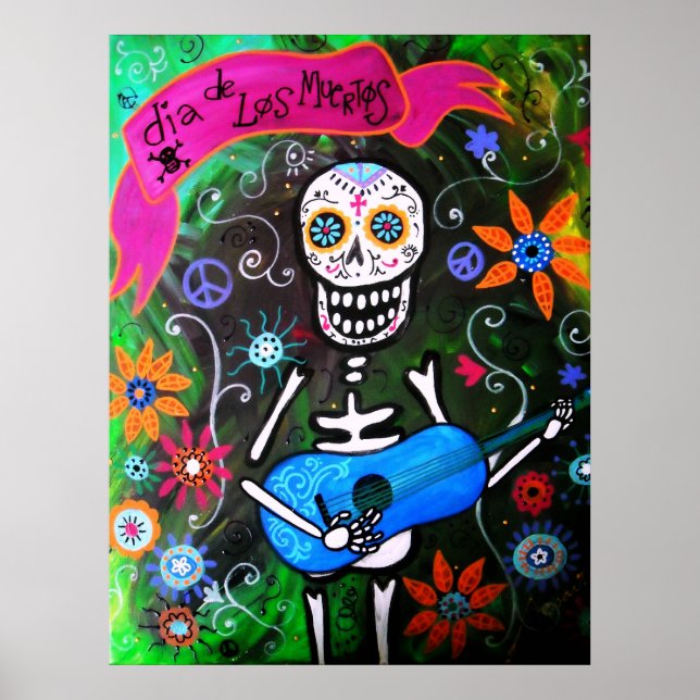 GITARERO DIA DE LOS MUERTOS POSTER (Front)