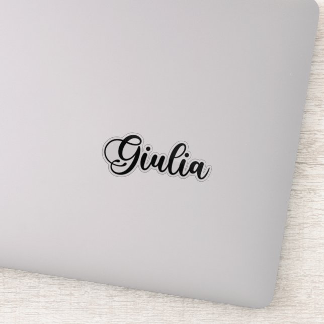 Giulia Name - Handwritten Calligraphy Sticker (Detail)