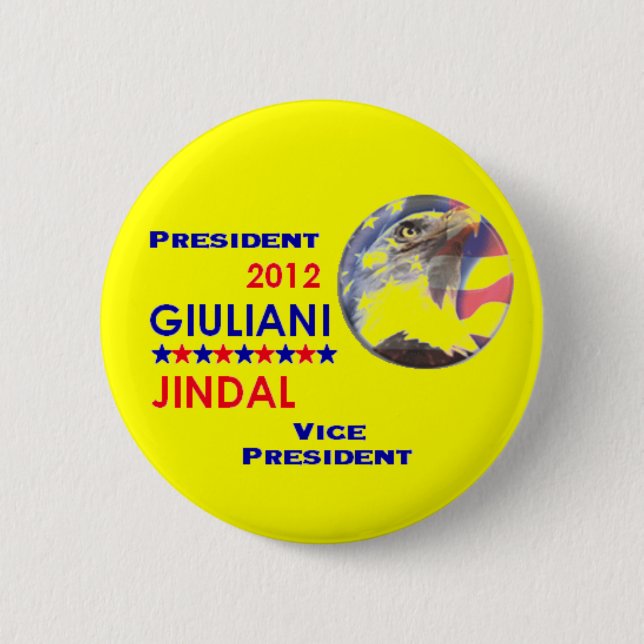 GIULIANI JINDAL 2012 Button (Front)