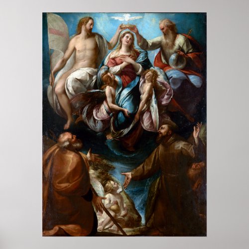 Giulio Cesare Procaccini Coronation of the Virgin Poster