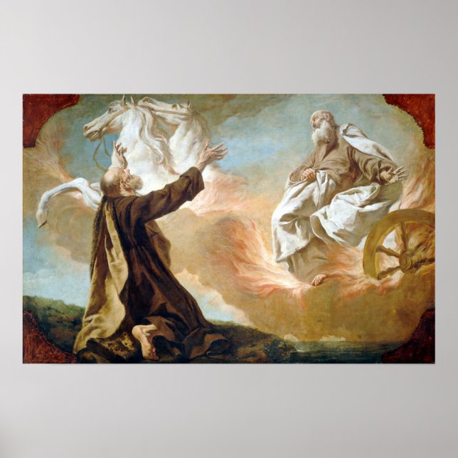 Giuseppe Angeli Elijah Taken Up in a Chariot Poster (Front)