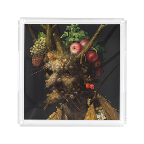 Giuseppe Arcimboldo _ Four Seasons in One Head Acrylic Tray