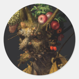 Giuseppe Arcimboldo - Four Seasons in One Head Classic Round Sticker