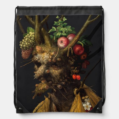 Giuseppe Arcimboldo _ Four Seasons in One Head Drawstring Bag