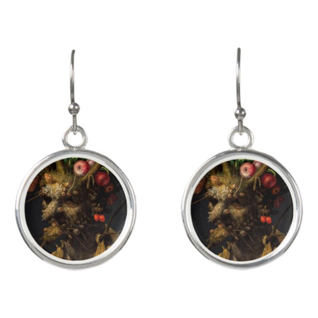 Giuseppe Arcimboldo - Four Seasons in One Head Earrings (Front)