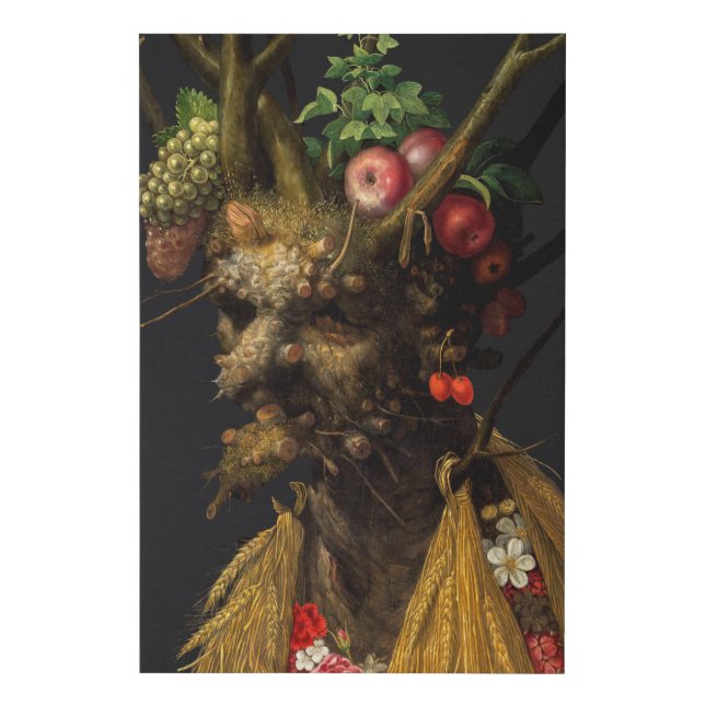 Giuseppe Arcimboldo - Four Seasons in One Head Faux Canvas Print (Front)