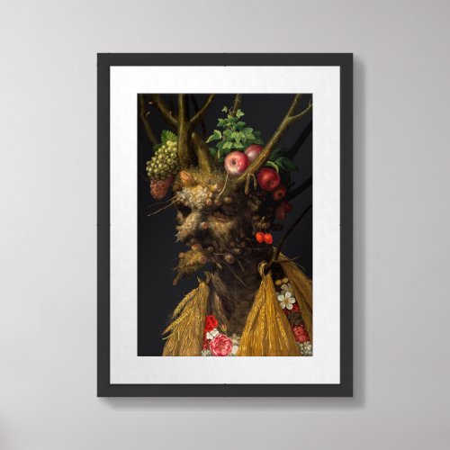 Giuseppe Arcimboldo _ Four Seasons in One Head Framed Art