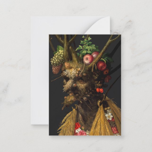 Giuseppe Arcimboldo - Four Seasons in One Head Note Card (Front)