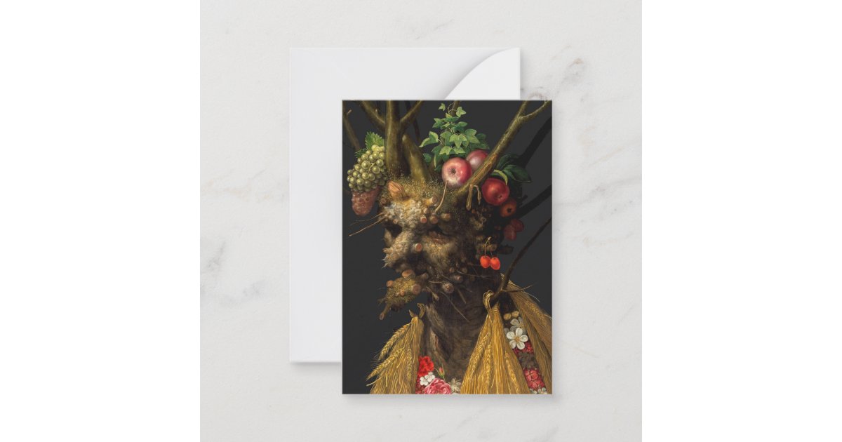 Giuseppe Arcimboldo - Four Seasons in One Head Note Card | Zazzle