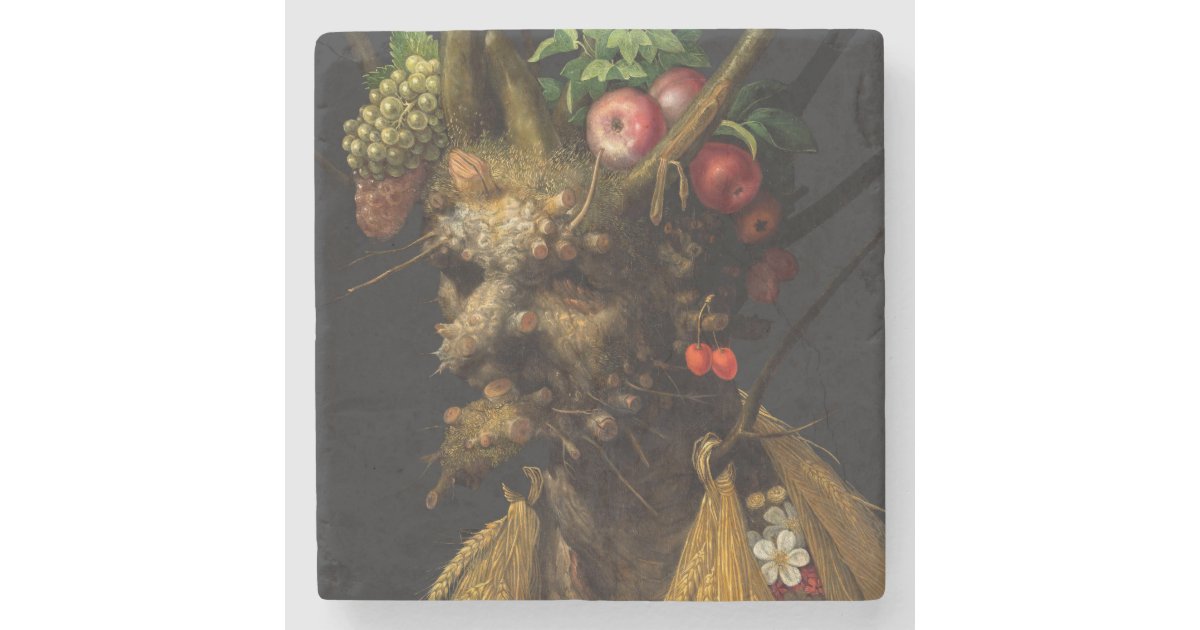 Giuseppe Arcimboldo - Four Seasons in One Head Stone Coaster | Zazzle