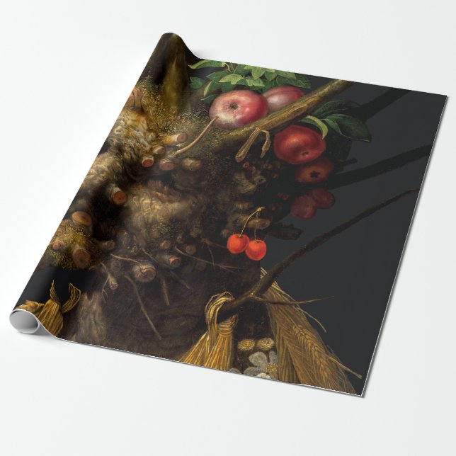 Giuseppe Arcimboldo - Four Seasons in One Head Wrapping Paper (Unrolled)