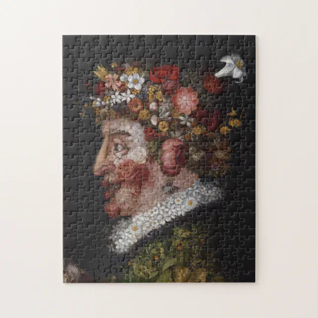 Giuseppe Arcimboldo Puzzle - Flowers on Black | Zazzle
