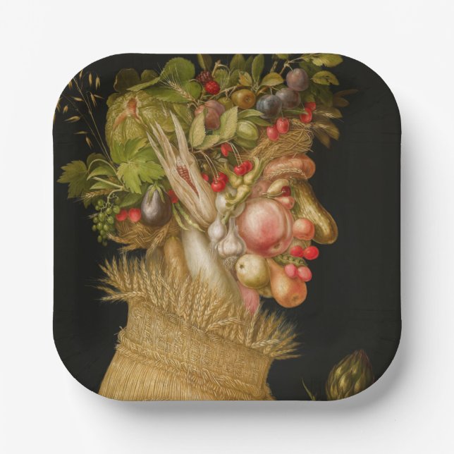 Giuseppe Arcimboldo - Summer Paper Plates (Front)
