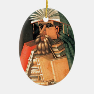 Giuseppe Arcimboldo -- the Librarian Ceramic Ornament