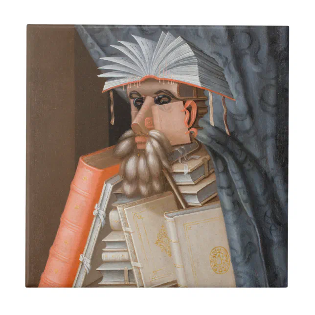 Giuseppe Arcimboldo - The Librarian Ceramic Tile | Zazzle