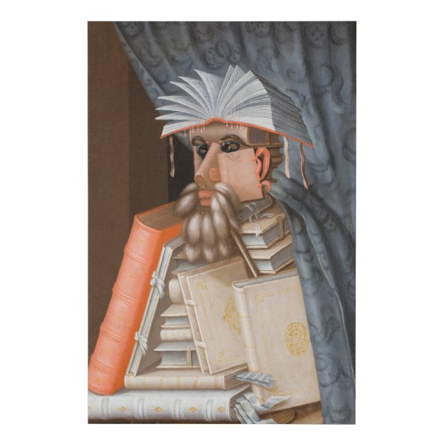 Giuseppe Arcimboldo - The Librarian Faux Canvas Print (Front)