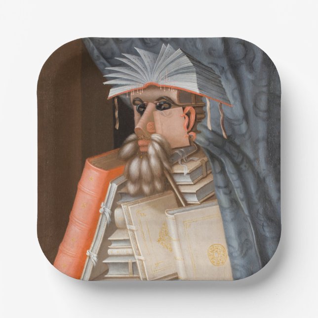 Giuseppe Arcimboldo - The Librarian Paper Plates (Front)