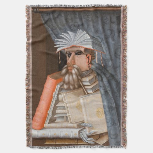 Giuseppe Arcimboldo _ The Librarian Throw Blanket