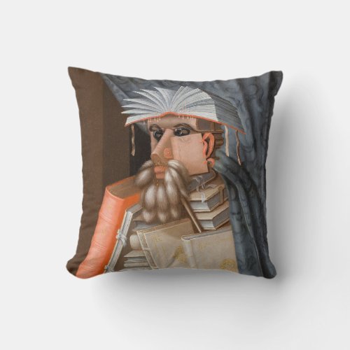 Giuseppe Arcimboldo _ The Librarian Throw Pillow