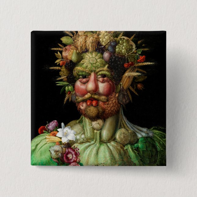 Giuseppe Arcimboldo - Vertumnus Button (Front)