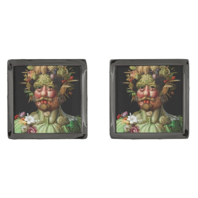 Giuseppe Arcimboldo - Vertumnus Cufflinks (Front)