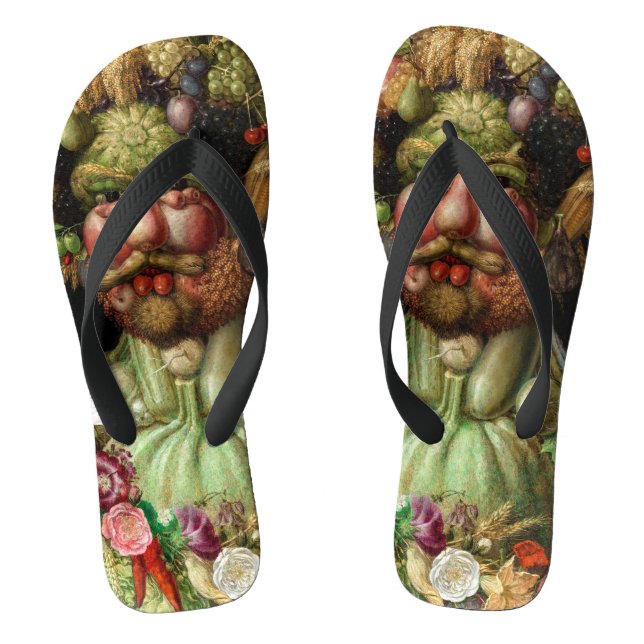 Giuseppe Arcimboldo - Vertumnus Flip Flops (Footbed)