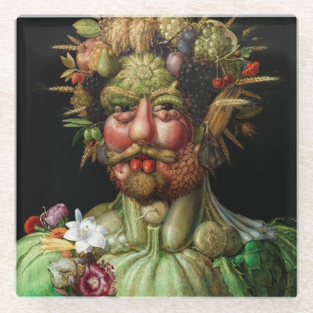 Giuseppe Arcimboldo - Vertumnus Glass Coaster (Front)
