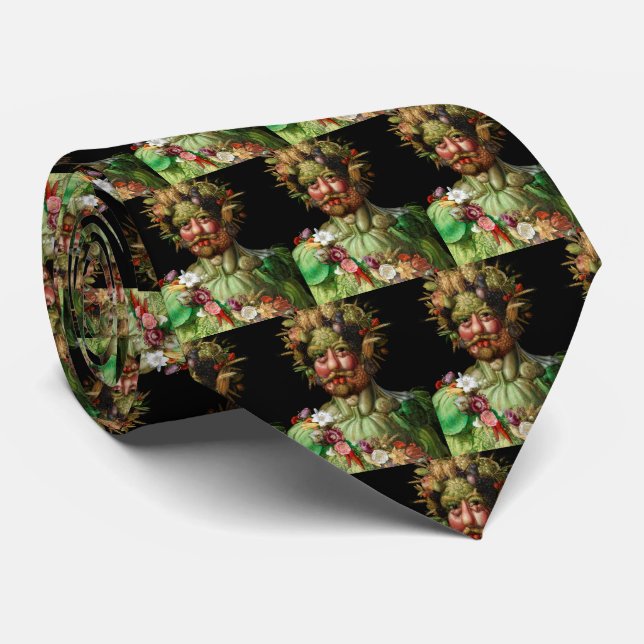 Giuseppe Arcimboldo - Vertumnus Neck Tie (Rolled)