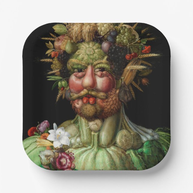 Giuseppe Arcimboldo - Vertumnus Paper Plates (Front)