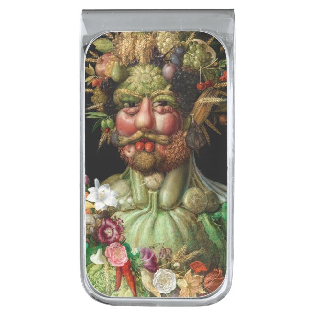 Giuseppe Arcimboldo - Vertumnus Silver Finish Money Clip (Front Vertical)