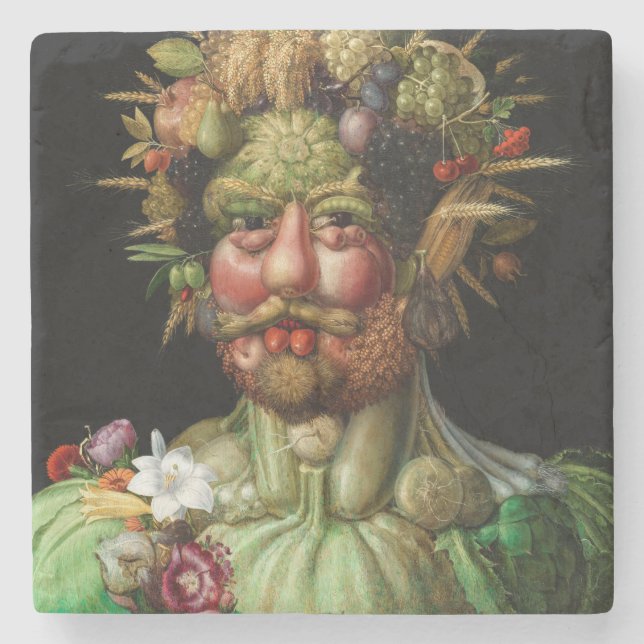 Giuseppe Arcimboldo - Vertumnus Stone Coaster (Front)