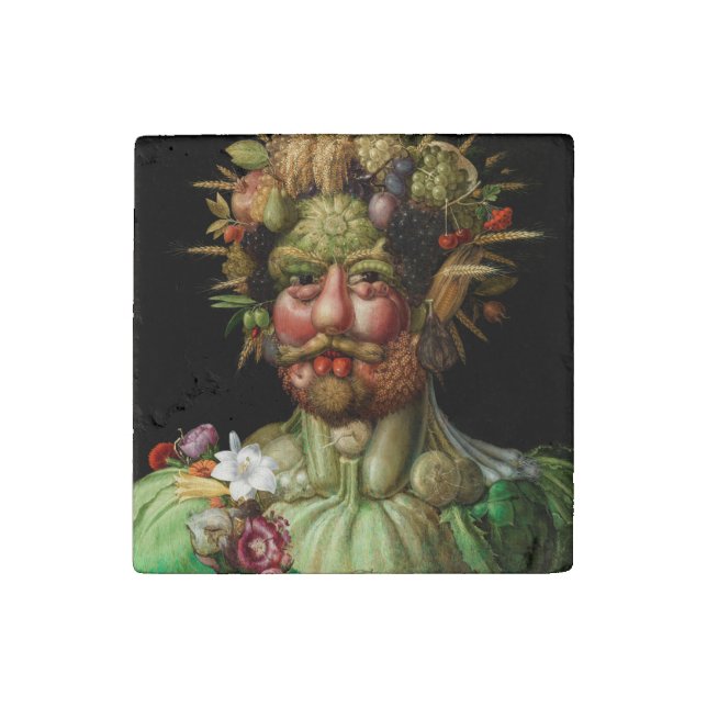 Giuseppe Arcimboldo - Vertumnus Stone Magnet (Front)