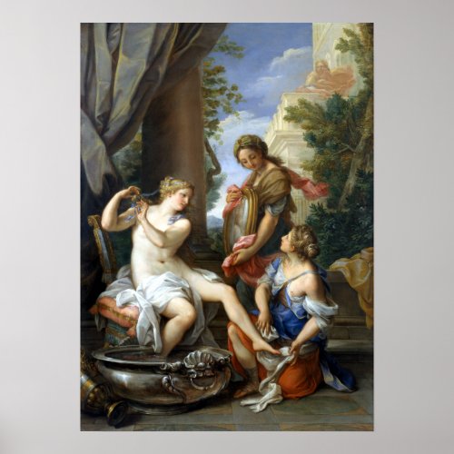 Giuseppe Bartolomeo Chiari Bathsheba at Her Bath Poster