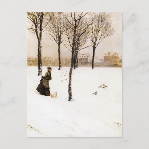 Giuseppe de Nittis_ A Winters Landscape Postcard