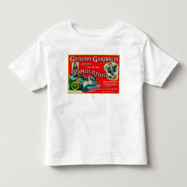 Giuseppe Garibaldi Macaroni Label Toddler T-shirt (Front)