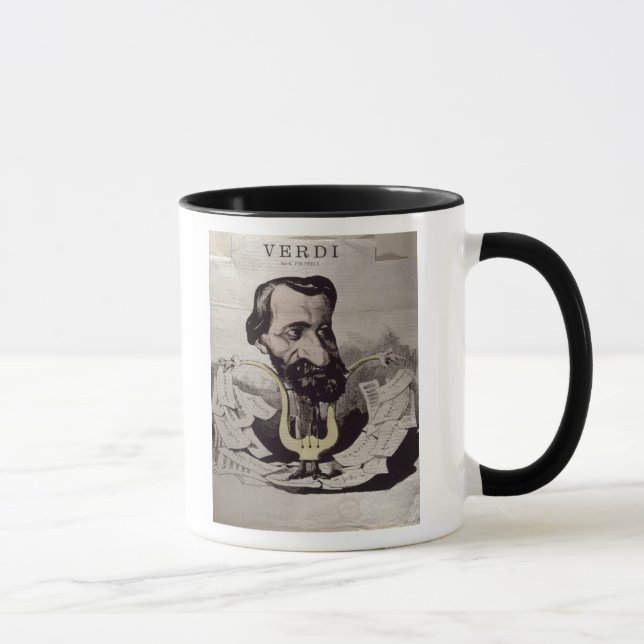 Giuseppe Verdi , caricature, 1860's Mug (Right)