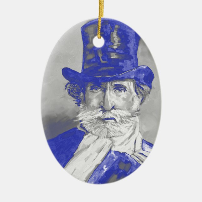 Giuseppe Verdi Ceramic Ornament (Front)