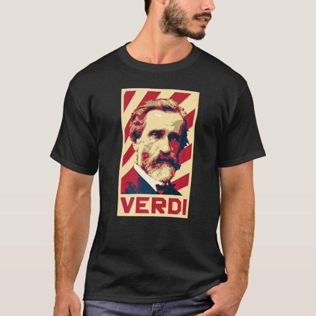 Giuseppe Verdi Classical Music Composer Retro T-Shirt (Front)