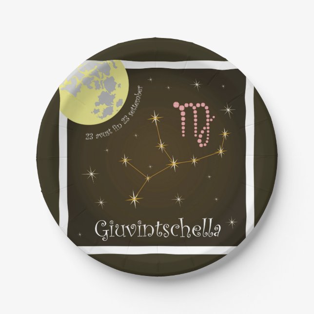 Giuvintschella 23 avust fin 23 settember / Teller Paper Plates (Front)